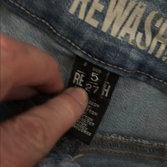 REWASH Distressed Women Jean Shorts 5/27 - Picture 7 of 7